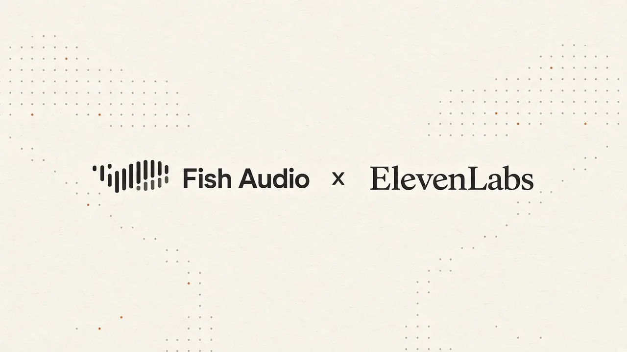Fish Audio and ElevenLabs logos in a lockup
