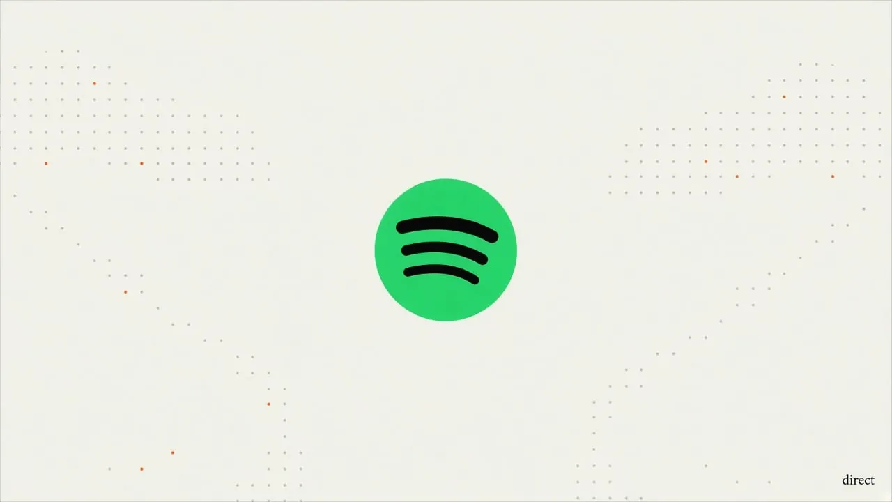 Spotify logo on light bone paper